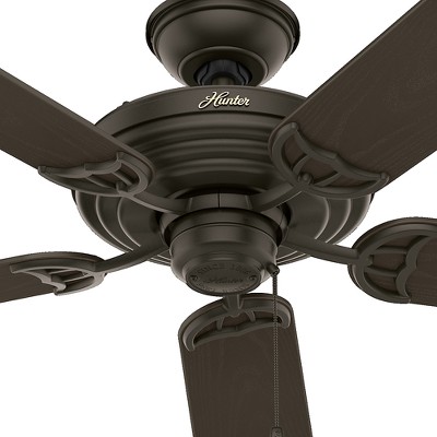 52" New Bronze Outdoor Ceiling Fan with Walnut Blades