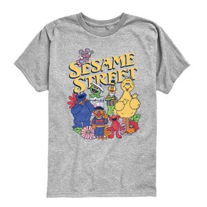 Boys' - Sesame Street - SS Group Flowers Short Sleeve Graphic T-Shirt - 1 of 4