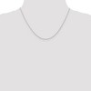 Black Bow Jewelry 0.7mm 10k White Gold Solid Cable Rope Chain Necklace - 2 of 4