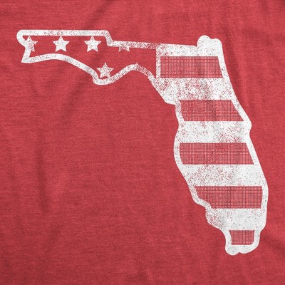 Мужские футболки Crazy Dog T-Shirts, Inc. Mens Funny T Shirts American Flag Florida Awesome Fourth Of July Tee for Men - Crazy Dog Men's T Shirt For Fourth Of July Red L — фото 2