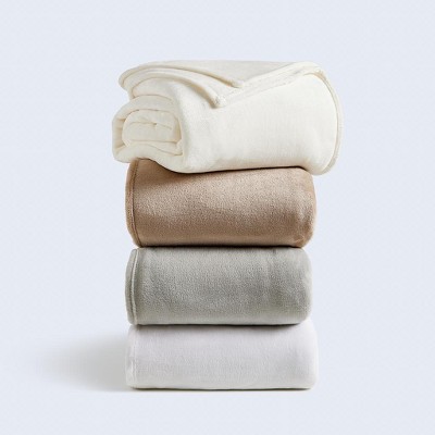 Grey Ultra-Soft Fleece Blanket, Multiple Sizes