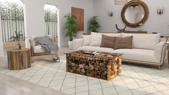 Rustic Wood Coffee Table Light Brown - Olivia &#38; May, 2 of 26, play video