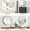 24" Round Wall Mirror, Modern Black Metal Frame Circle Mirror, Modern Rustic Wall Mounted Home Decor for Bathroom Vanity, Bedroom & Entryway - 3 of 4