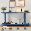 NicBex Modern 2-Tier Oval Console Table with Streamlined Top,Minimalist Entryway Table for Study,Hallway,Living Room - 2 of 4
