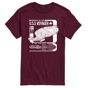 Men's - Star Trek - Voyager Schematic Short Sleeve Graphic T-Shirt - 1 of 4