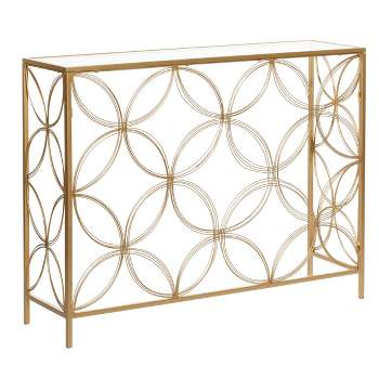 Contemporary Metal Console Table Gold - Olivia & May