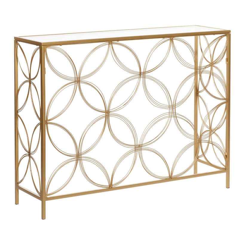 Contemporary Metal Console Table Gold - Olivia &#38; May, 1 of 18