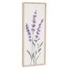 HomeRoots 32" X 12" Natural White And Lavender Floral Wood Framed Art - 4 of 4