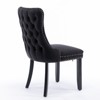 DOMETOUR Set of 2 Upholstered Wing-Back Dining Chair with Backstitching Nailhead Trim and Solid Wood Legs - 3 of 4