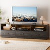 Modern Entertainment Center with Large Open Shelf,Drawer,Cable Hole, Waterproof, Anti-Stain ,Scratch-Resistant TV Media Console Cabinet - 2 of 4