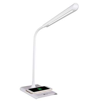 LED Power Up Desk Lamp Wireless Charging (Includes LED Light Bulb) White - OttLite