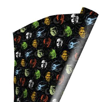 Trick Or Treat Studios Univeral Monsters Premium Wrapping Paper | 30 x 96 Inches