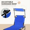 MOEPISY Folding Chaise Lounge Pool Chairs, Outdoor Sun Tanning Chairs with Canopy Shade - 4 of 4