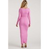 Pinkblush Pink Ribbed Long Sleeve Square Neck Maternity Maxi Dress - 3 of 4