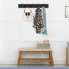 Phiestina Wall-Mounted Farmhouse Coat Rack with 5 Standard Hooks - Black - 3 of 4