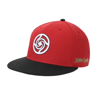 Jujutsu Kaisen 3D Embroidered School Emblem Red & Black Snapback Hat