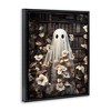 Stupell Industries Bookish Ghost & Flowers Floating Frame Canvas Art - 2 of 4