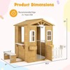 Infans Wood Playhouse for Kids Outdoor Adventures Cottage w/ Bench Play Game Center - 2 of 4
