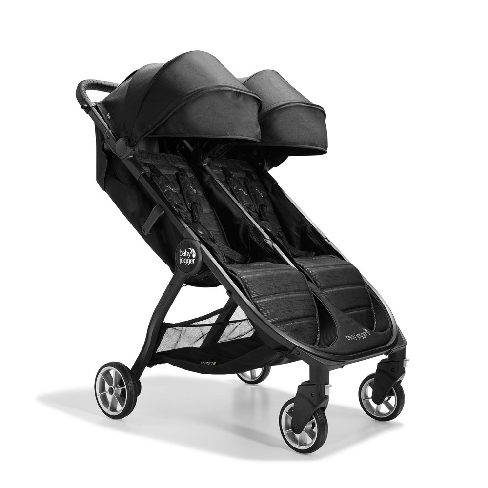 Photos - Pushchair Baby Jogger City Tour 2 Double Stroller - Pitch Black 