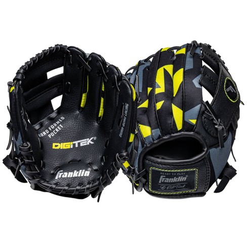 Franklin Sports 8'' Teeball Glove - Black/Optic Yellow