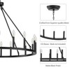 Maxax Black Iron Chandelier,Farmhouse Industrial Ceiling Lighting for Large Living Room Dining Room Foyer - 3 of 4