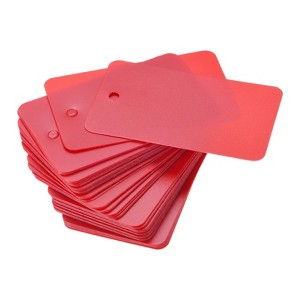 Unique Bargains Blank Waterproof Eyelet Hole Plastic Shipping Tags 50 Pcs - 1 of 4