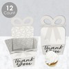 Big Dot of Happiness Champagne Elegantly Simple - Square Favor Gift Boxes - Guest Party Favors Bow Boxes - Set of 12 - 3 of 4