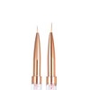 Unique Bargains Aluminum Nylon Nail Art Liner Brushes Rose Gold Tone 1 Pc - 3 of 4