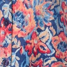 dark blue ikat floral