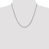 Black Bow Jewelry 1.8mm 14k White Gold Solid Diamond Cut Spiga Chain Necklace - 2 of 4