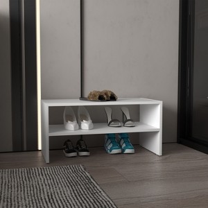 VYNXARIA White Shoe Rack - Stylish, Durable & Space - Saving with 2 Shelves - 1 of 4