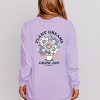 S.W.Smiley Plant Dreams Grow Joy - Women's Garment Dyed Long Sleeve Graphic T-Shirt - 3 of 4