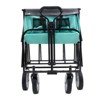FURNIinspire Outdoor Serving Carts 360lbs Collapsible Foldable Wagon Cart with strapping system for Camping Shopping, Blue, 35.04"*21.65"*38.98" - 4 of 4