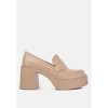 Elspeth Heeled Platform Leather Women Loafers - 2 of 4