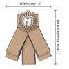 INSPIRE CHIC Women's Rhinestone Ribbon Brooch Pre-Tied Bow Tie 1 PCS - 2 of 4