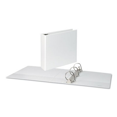 Universal Slant D-Ring View Binder, 3 Rings, 3" Capacity, 11 x 8.5, White