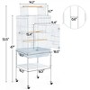 Yaheetech 47-inch Rolling Bird Cage for Small Birds Parakeet Lovebirds Cockatiel Canary - 4 of 4