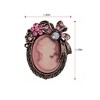 Anna-Kaci Vintage Inspired Crystal Rhinestone Victorian Lady Cameo Brooch Pin Maiden Flower Ribbon Bow Pendant - 2 of 4