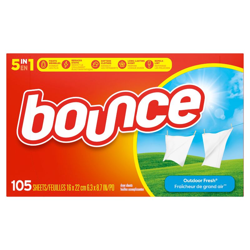 Bounce Outdoor Fresh Fabric Softener Dryer Sheets, 1 of 19