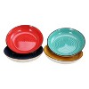 Gibson Home Color Speckle 4 Piece 8.25 Inch Multi Color Stoneware Salad Serving Bowl Dish Set, Blue, Yellow, Red, and Turquoise - 2 of 4