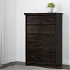 South Shore Myro Pantry Cabinet with Faux Black Stone/White: Water-Resistant Melamine, Metal Handles, Cord Pass-Through - 3 of 4