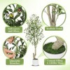 Whizmax Artificial Olive Tree - Faux Potted Plant in White Planter with Green Moss, Indoor Decor for Home, Office, Living Room - 3 of 4