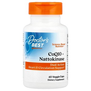 Doctor's Best CoQ10 + Nattokinase, 60 Veggie Caps - 1 of 2