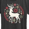 Women's - Instant Message - Scandinavian Christmas Deer Short Sleeve Graphic T-Shirt - 2 of 4