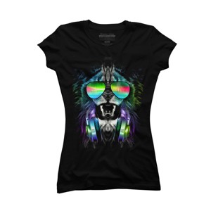 Junior's Design By Humans Music Jungle By clingcling T-Shirt - 1 of 3