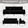 Loveseat Sofa, Fabric Modern Sleeper Sofa Couch for Living Room, Sofa Cama,  Wood Frame, Easy to Install, Sleeper Recliner Furniture - 2 of 4