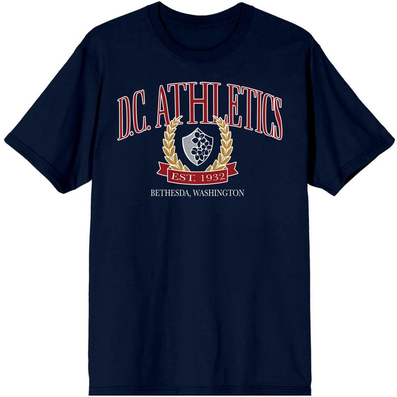 Vintage Sport DC Athletic Men's Navy T-Shirt, 1 of 4