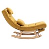 Upholstered Rocking Chair, Upholstered Nursery Glider Chair with High Backrest,Comfy Rocking Accent Armchair for Living Room Bedroom Office - 2 of 4