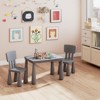 Tangkula Kids Table & 2 Chairs Set Toddler Activity Play Dining Study Desk Gray - 4 of 4