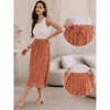 INSPIRE CHIC Women's Vintage Polka Dots Casual Pleated Elastic Waist Midi A-Line Skirts - 2 of 4